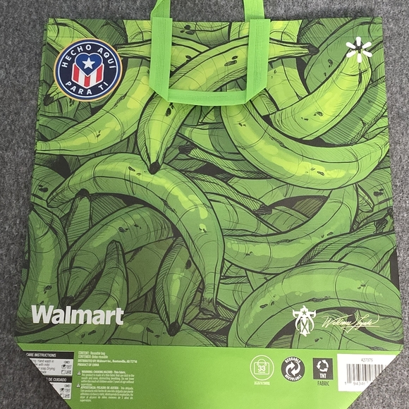 Green Plantain Reusable Tote Bag Walmart - Picture 2 of 4